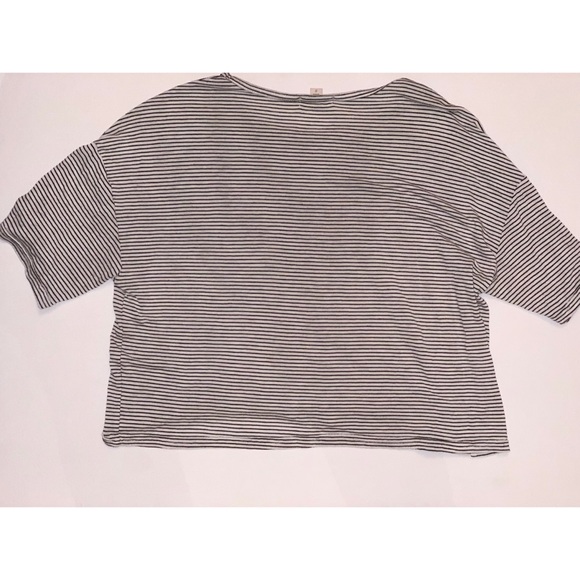 Silence + Noise Black and White Striped Crop Top - Picture 2 of 3